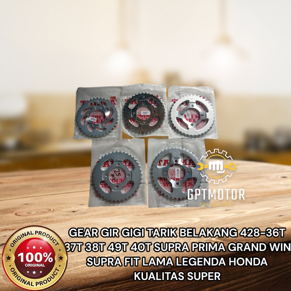 REAR PULL GEAR 428-36T 37T 38T 49T 40T SUPRA PRIMA GRAND WIN HONDA SUPER QUALITY