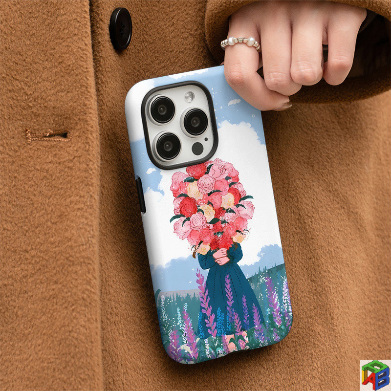 สาวดอกไม้สําหรับ Apple 15/16 /17Pro Max เคสโทรศัพท์ iPhone 14 Pro Max Film 13/12/11 ProMax XsMax เคส