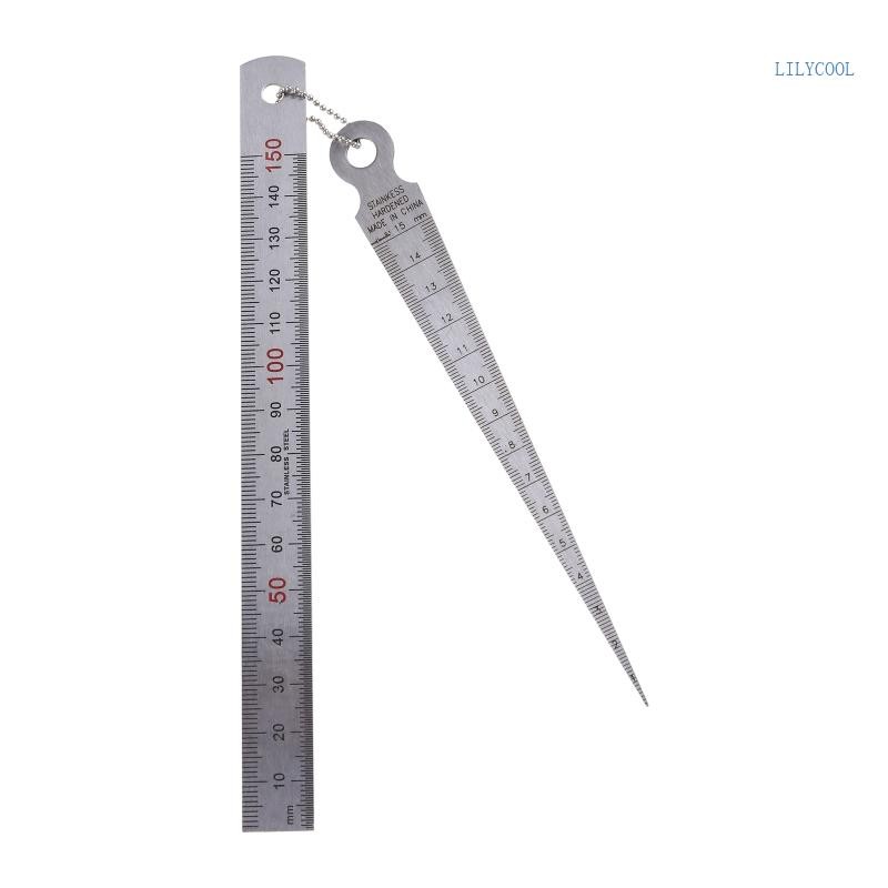 CH 2 ชิ้น Taper สําหรับ Gap Gauge ไม้บรรทัดตรงสแตนเลส 1-15 มม. 1-15 ซม.เมตริก