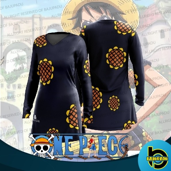 PADU [MUSLIMAH] FAZZ OP03 - BAJU SUNFLOWER MONKEY D. คอสเพลย์ LUFI 0NE P1ECE AN1M3