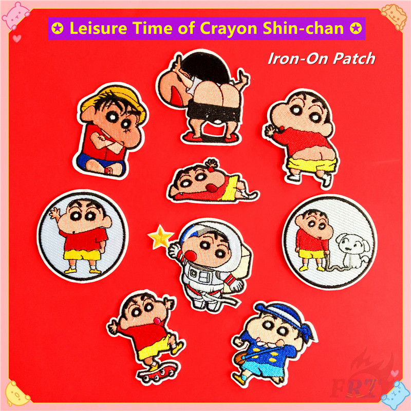 ♚ แผ่นแพทช์ ลายการ์ตูนชินจัง สําหรับงานสันทนาการ ♚ แผ่นแพทช์รีดติดเสื้อ DIY 1 ชิ้น