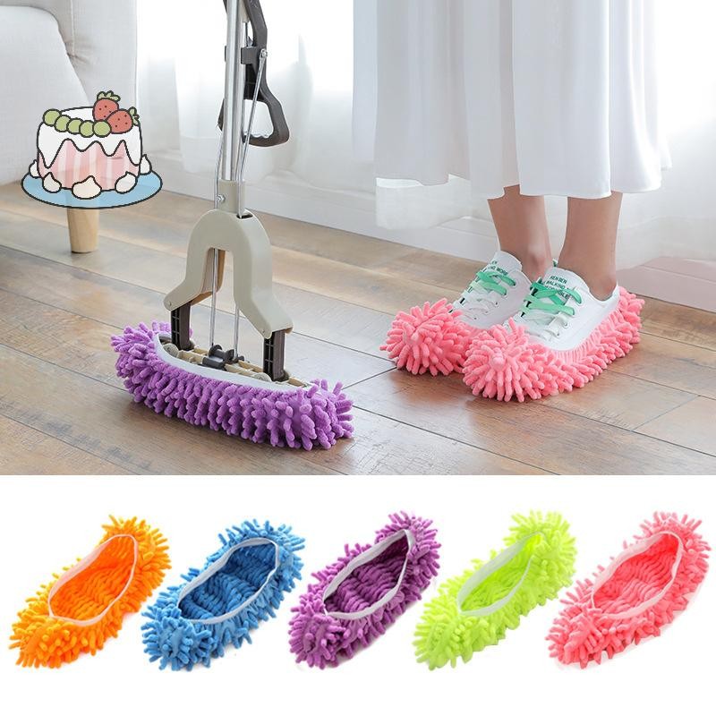 [Sep] Dust Duster Mop รองเท้าแตะรองเท้า, Multi Function Washable Microfiber Foot Socks รองเท้าทําความสะอาดพื้น