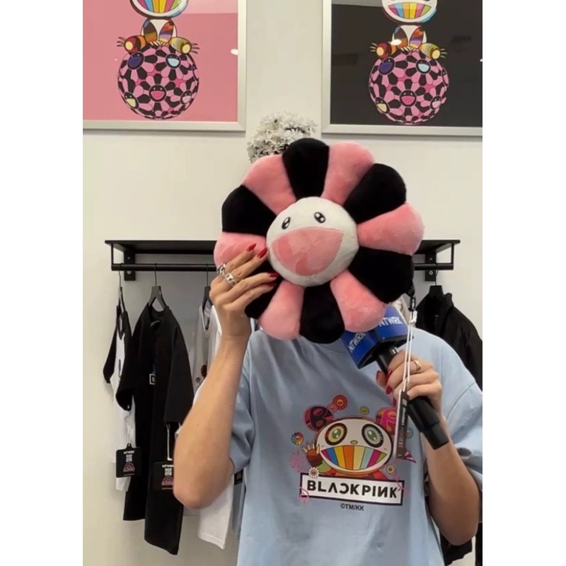 Blackpink x Murakami Takashi หมอนอิงดอกทานตะวันหมอนตุ๊กตาอินเทรนด์เล่นประติมากรรมเครื่องประดับ