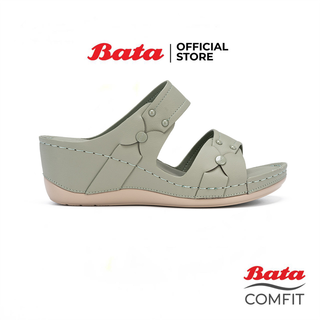 Bata บาจา Comfit รองเท้าเพื่อสุขภาพ สูง 3 นิ้ว สำหรับผู้หญิง รุ่น LILLY สีเขียว 7017228 สีกรมท่า 7019228