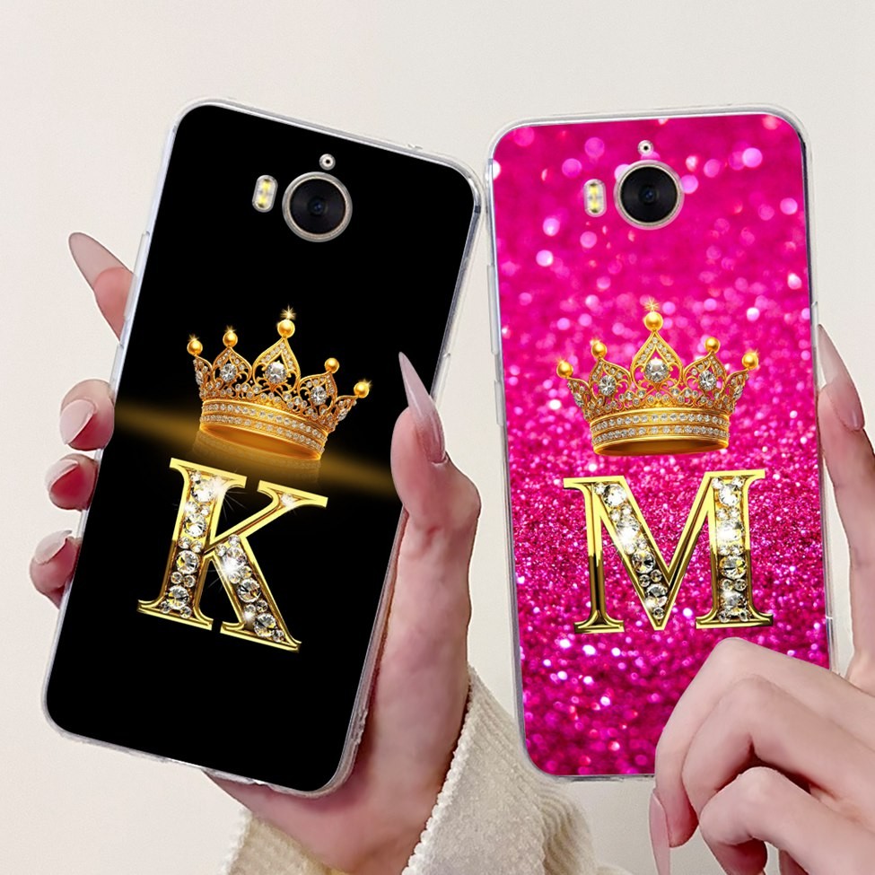 เคส Huawei Y5 2017 MYA-L22 Clear Aesthetic AZ Letter Soft TPU ฝาหลัง Huawei Y5 2017 เคสโทรศัพท์ MYA-