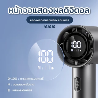S29 พัดลมพกพา พัดลมมือถือ ความเร็วสูง จอแสดงผล LED ปรับความเร็วได้ USB พัดลมมือถือ Type-C