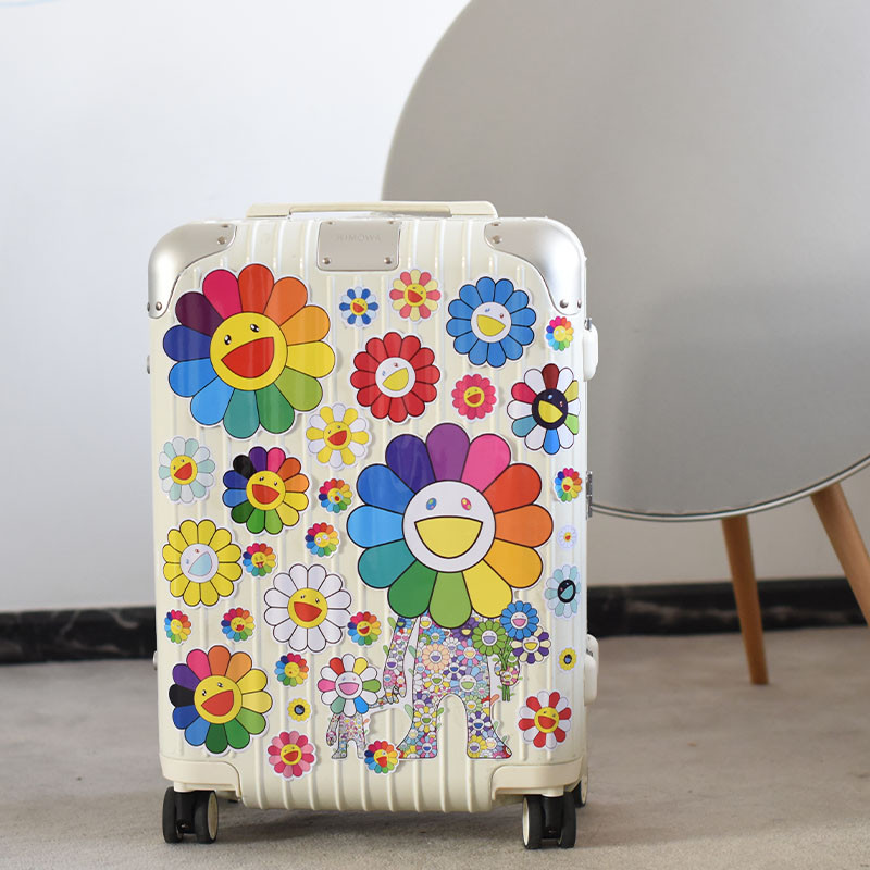 Takashi Murakami สติ๊กเกอร์สวมถนนดอกทานตะวัน ins กระเป๋าแล็ปท็อปสดขนาดเล็กสติกเกอร์สกู๊ตเตอร์กันน้ํา