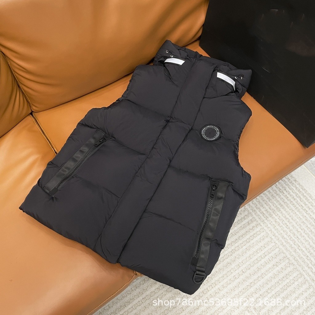 DXRZ Canada Goose  Home24FW New Reflective Stripe Design White Duck down Vest Loose All-Match Couple