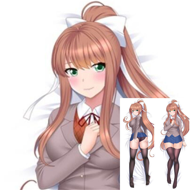 Ddlc วรรณกรรม Club Dakimakura ปก Monika Yuri Natsuki Sayori ปลอกหมอนเบาะรองนั่งกระเป๋าผ้าปูที่นอนตกแ