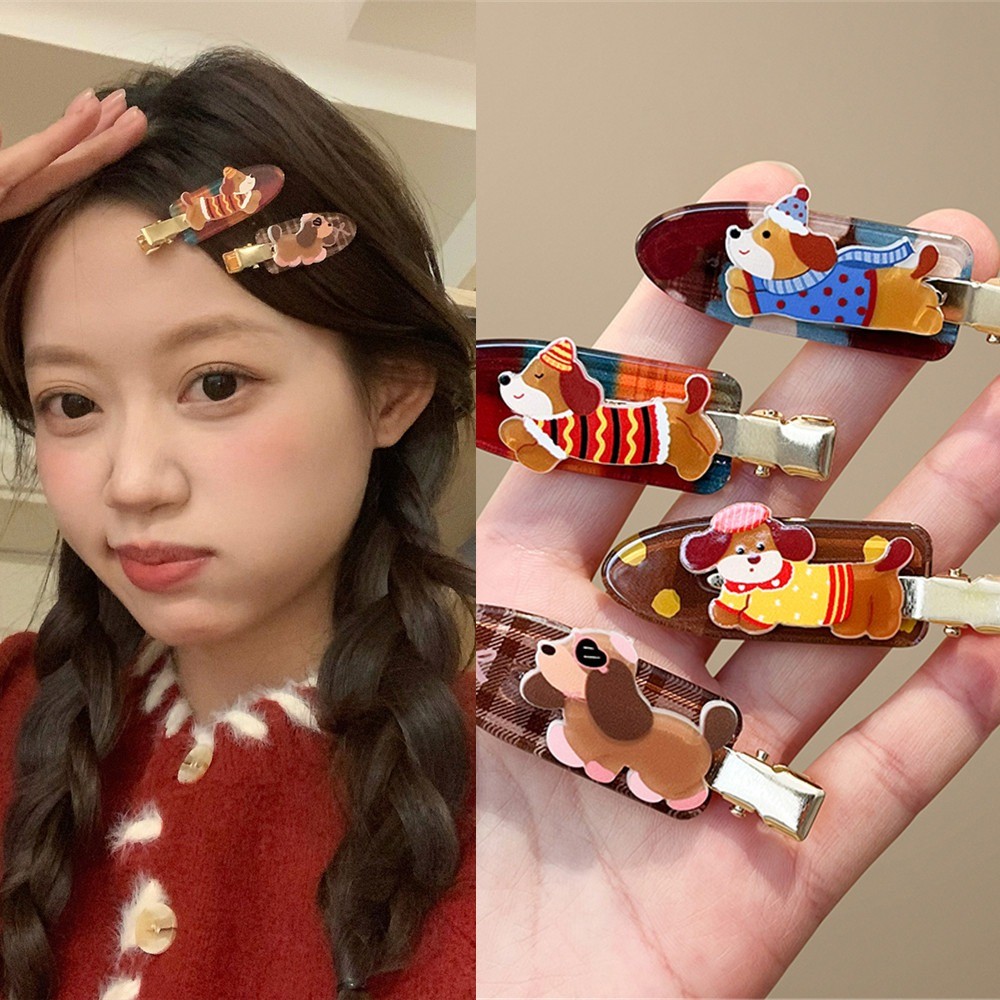 น่ารักตรวจสอบโบว์กิ๊บแต่งหน้าคลิปด้านข้างอุปกรณ์ผม