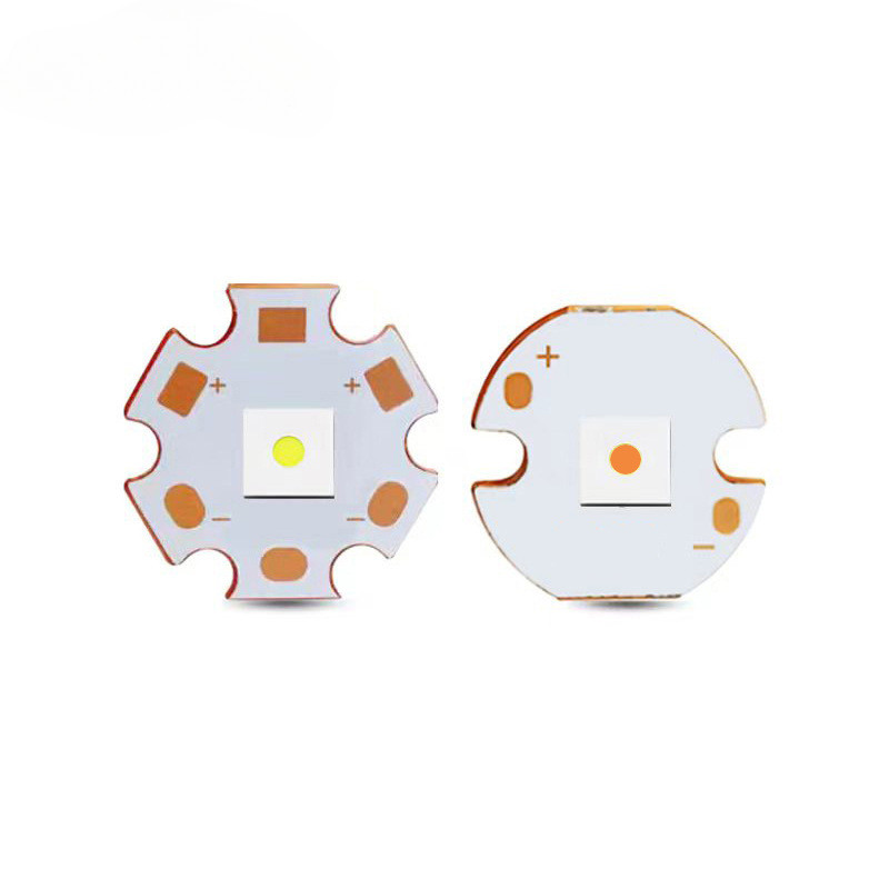 พลังงานสูง นํา 3โวลต์ 5050 ลูกปัดแบน 10ว 20ว สีขาวอบอุ่นสีขาวประสานฐานทองแดงแผ่น - รูปที่ 2