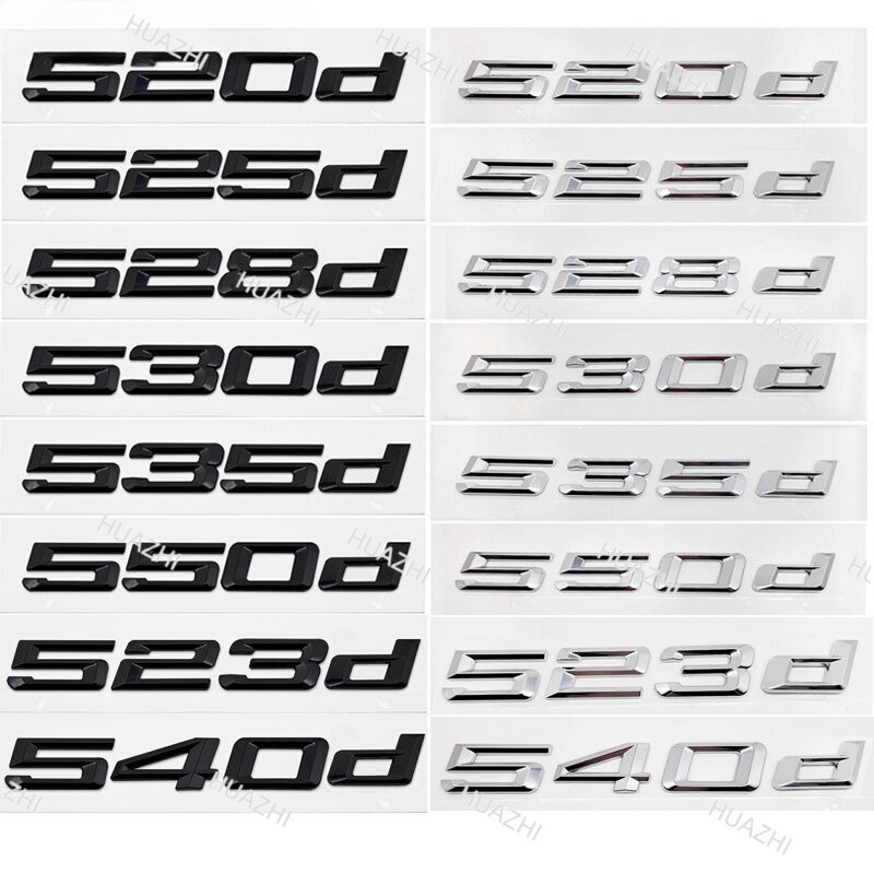 Abs สําหรับ BMW 5 Series E39 E60 E61 F10 F11 520d 523d 525d 535d 530d 540d 550d ตัวอักษรรถด้านหลังป้ายสัญลักษณ์สติกเกอร์
