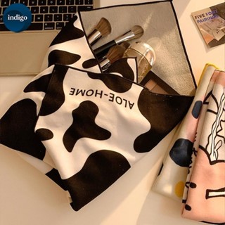 ผ้าเก็บเครื่องสำอาง พับได้ ถุงผ้าสี่เหลี่ยม เก็บเลนส์กล้อง แ…