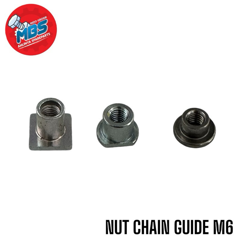 MOTHER Nuts Chain Guide M6 Boss Nut Bolt 10 Bushing Spiral Square Round Oval
