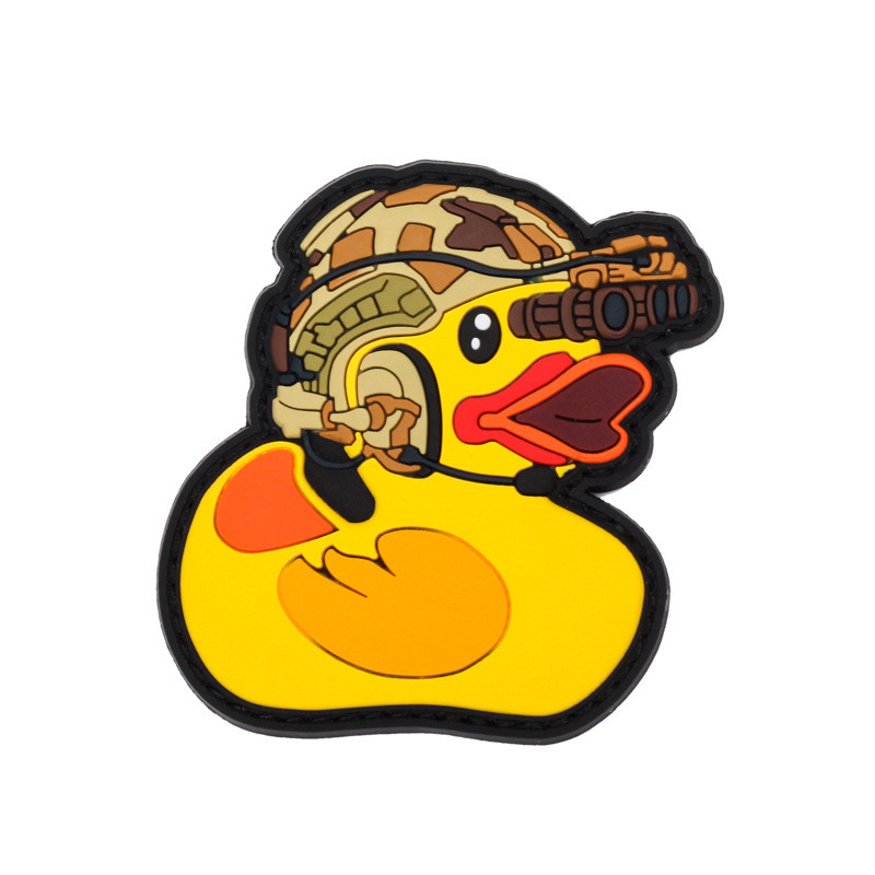 [แพทช์ Velcro ที่กําหนดเอง] HK ยุทธวิธีเป็ดสีเหลือง morale ซีล PVC night vision device3D Velcro Patc