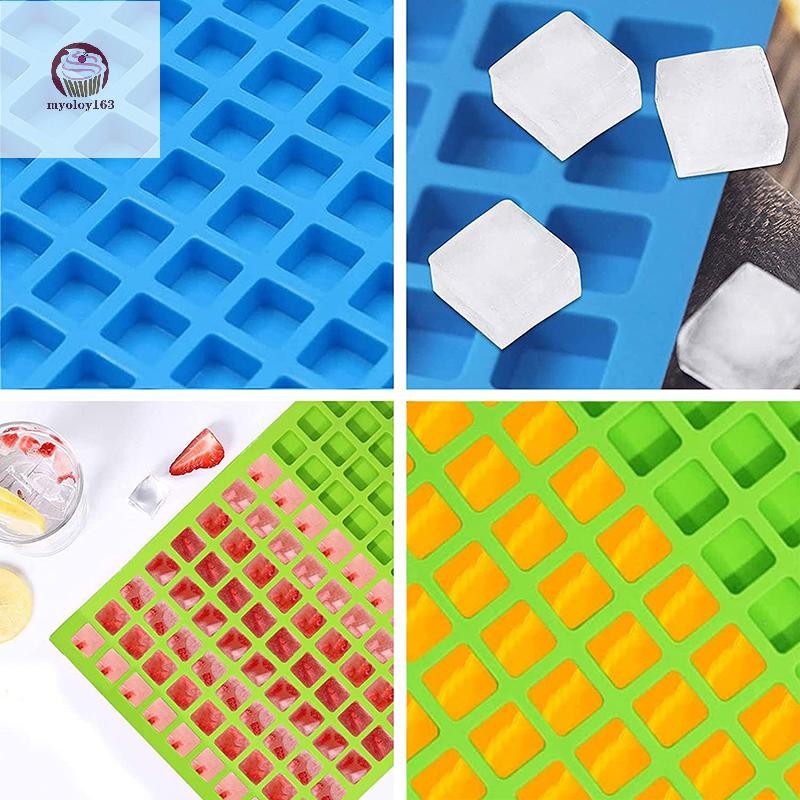 Myoloy 126 Cavity Square Candy Molds แม่พิมพ์ซิลิโคนสําหรับ Hard Candy ช็อกโกแลต Ganache TH