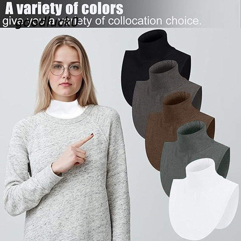 GL Modal ฝาครอบคอ Eid Hijab ฝาครอบปลอมคอเต่าที่ถอดออกได้ Mock ฝาครอบคอสําหรับผู้หญิง