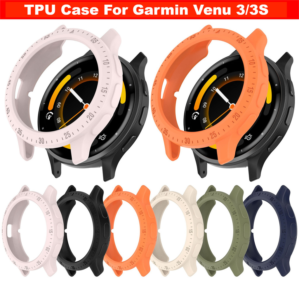 Soft TPU สําหรับ Garmin Venu 3 3S TPU Protector สําหรับ Garmin Venu3 Venu3S Anti-fall Smartwatch กัน