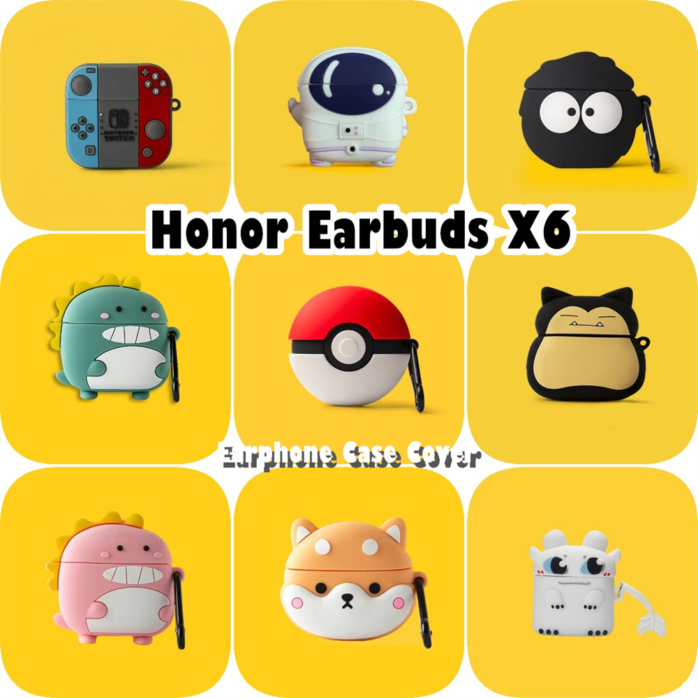 imamuraFor Honor Earbuds X6 Case Casing Soft Silicone Headphone Case Couple Cute Cartoon
