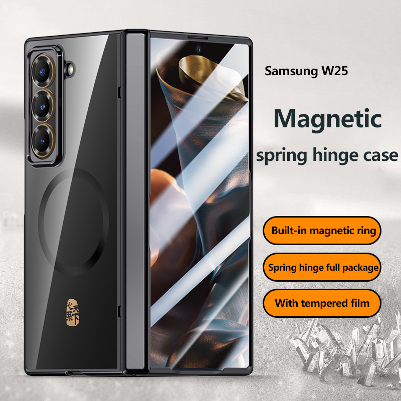 Electroplate Transprent Magnetic Spring บานพับสําหรับ Samsung Galaxy Z พับรุ่นพิเศษ SE W25 Fold6 Sli