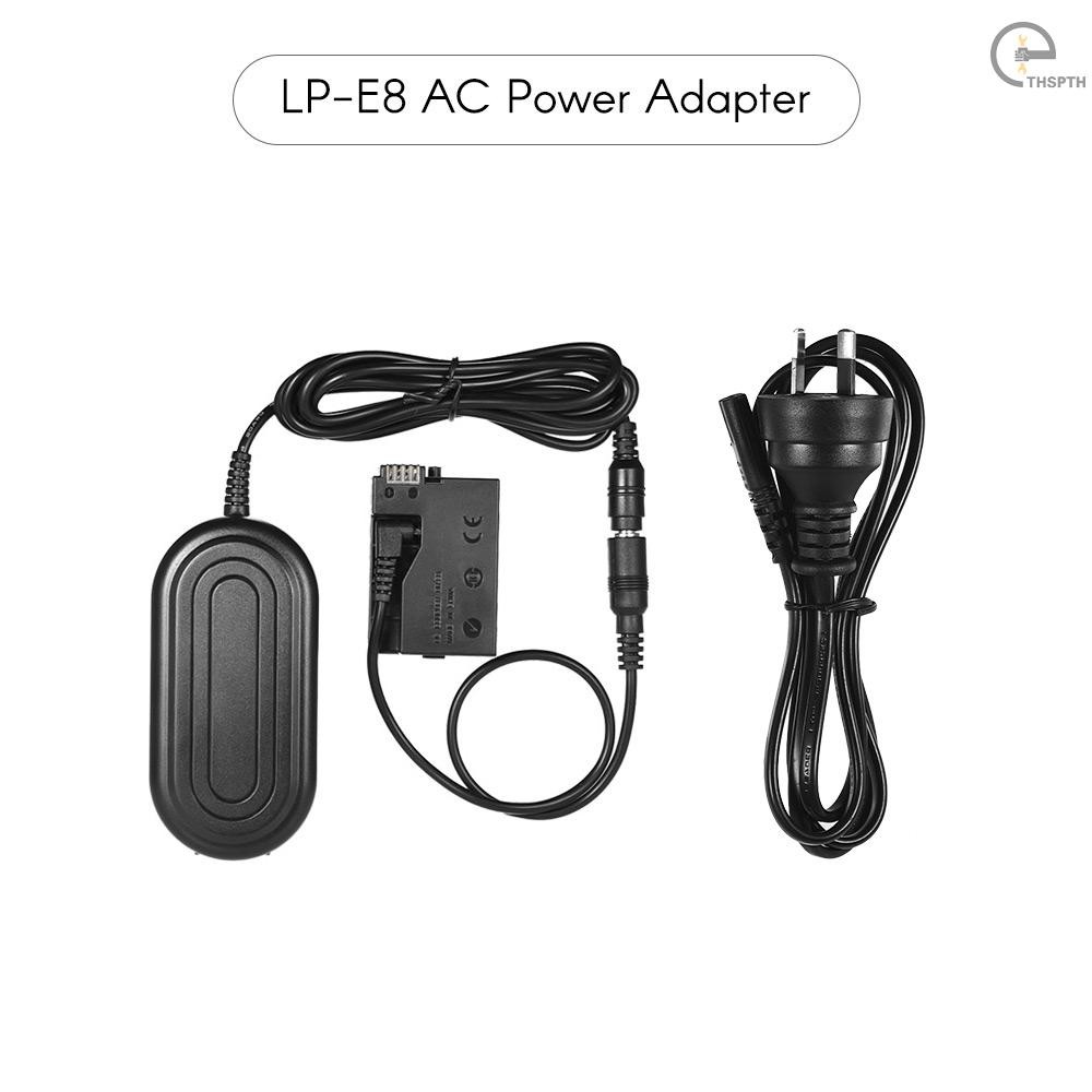 Andoer ACK-E8 แหล่งจ่ายไฟ AC LP-E8 Dummy แบตเตอรี่อะแดปเตอร์กล้องสําหรับ Canon 700D 650D 600D 550D/Rebel T5i T4i T3i T2i Kiss X5 X4 X4 X6i DSLR X7i