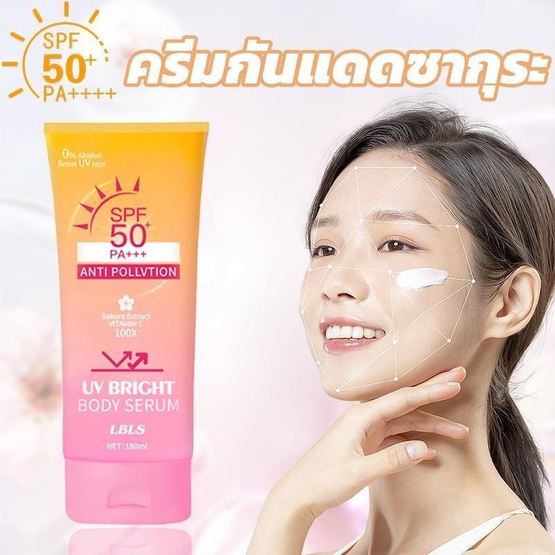 【ซื้อ 1 แถม 1】LBLS กันแดดตัว โลชั่นป้องกันแสงแดด กันแดด Sunscreen 180ml SPF50+PA+++++【จัดส่งจากกรุงเทพในวันนี้】ครีมกันแด thumbnail 5