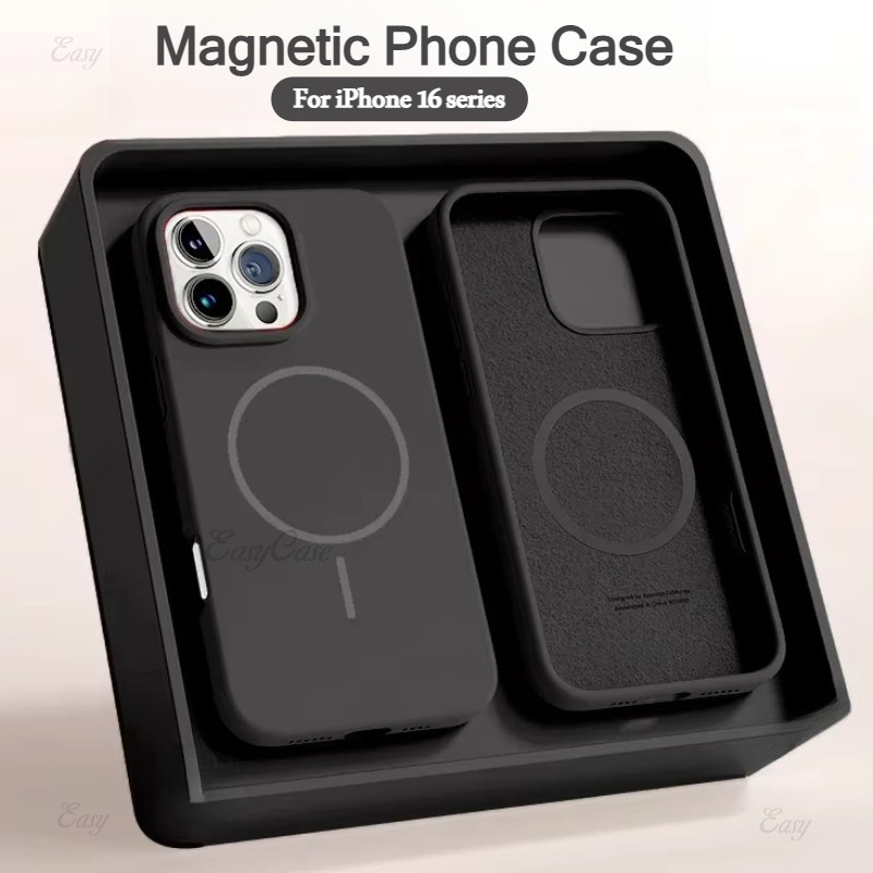 หรูหราอย่างเป็นทางการแม่เหล็กที่แข็งแกร่งซิลิโคนเหลวสําหรับ ไอโฟน 17 16 15 14 11 12 13 มือโปร สูงสุด 16 บวกป้องกันลื่น - รูปที่ 7