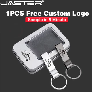JASTER โลหะ USB แฟลชไดรฟ์ 16GB นกหวีด Memory Stick 8GB ฟรีโลโก้ที่กําหนดเองไดรฟ์ปากกา 4GB ฟรีแหวนกุญแจจัดเก็บข้อมูลภายนอก Pendrive ของขวัญธุรกิจสร้างสรรค์ U Disk