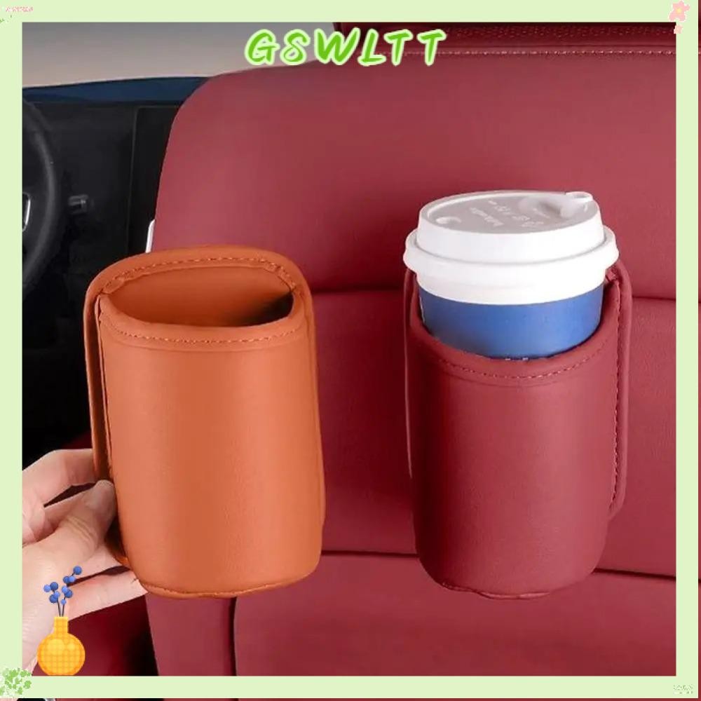 Gswltt กล่องเก็บถ้วยน้ําในรถยนต์, ที่วางแก้วในรถมัลติฟังก์ชั่นหนัง ปู่, ถุงเก็บถ้วยน้ําที่ทนทานอุปกรณ์ตกแต่งภายในรถยนต์