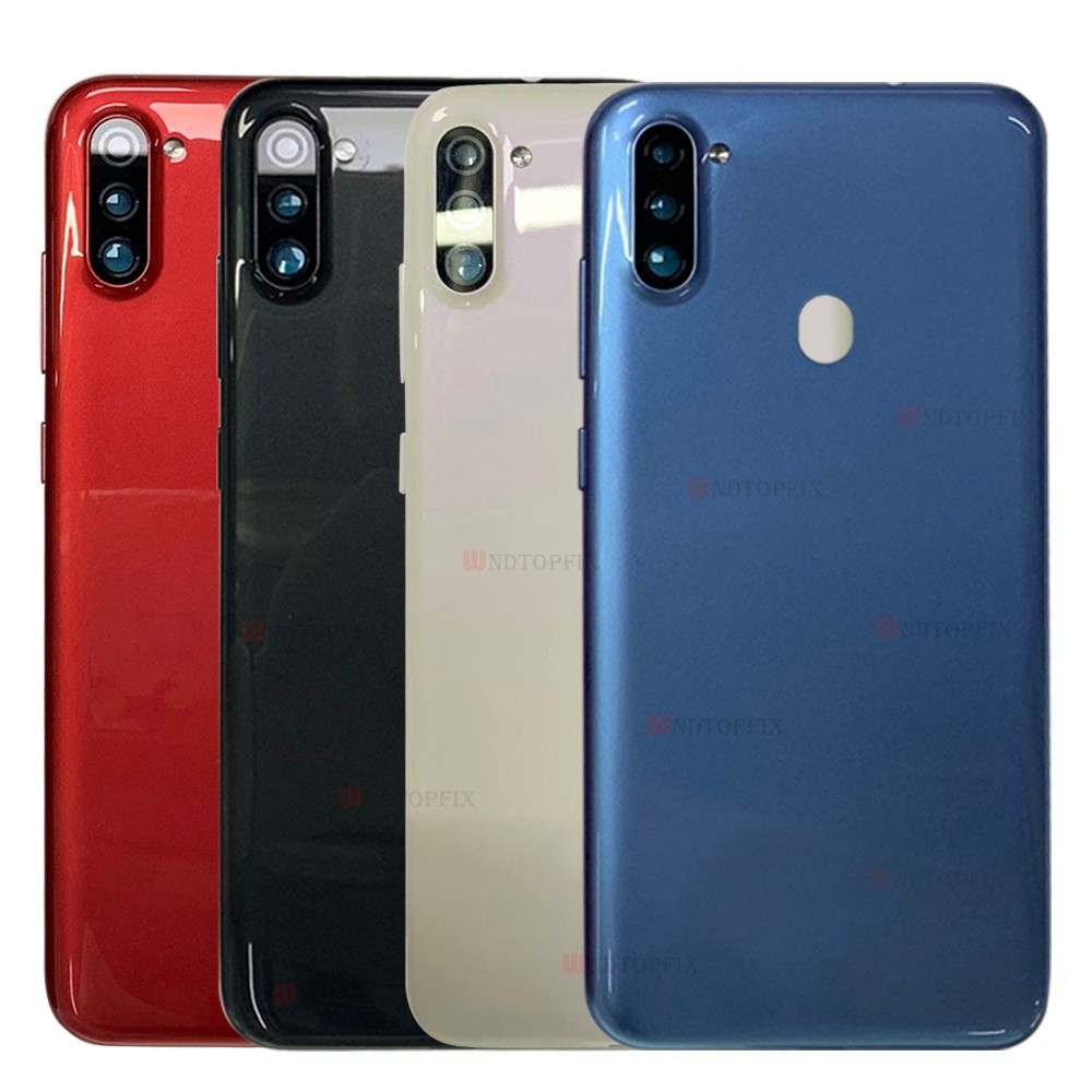 ฝาครอบใหม่สําหรับ Samsung Galaxy A11 ฝาหลังแบตเตอรี่ประตูด้านหลัง 6.4" สําหรับ Samsung A11 A115F A115M A115U A115W ฝาครอบแบตเตอรี่