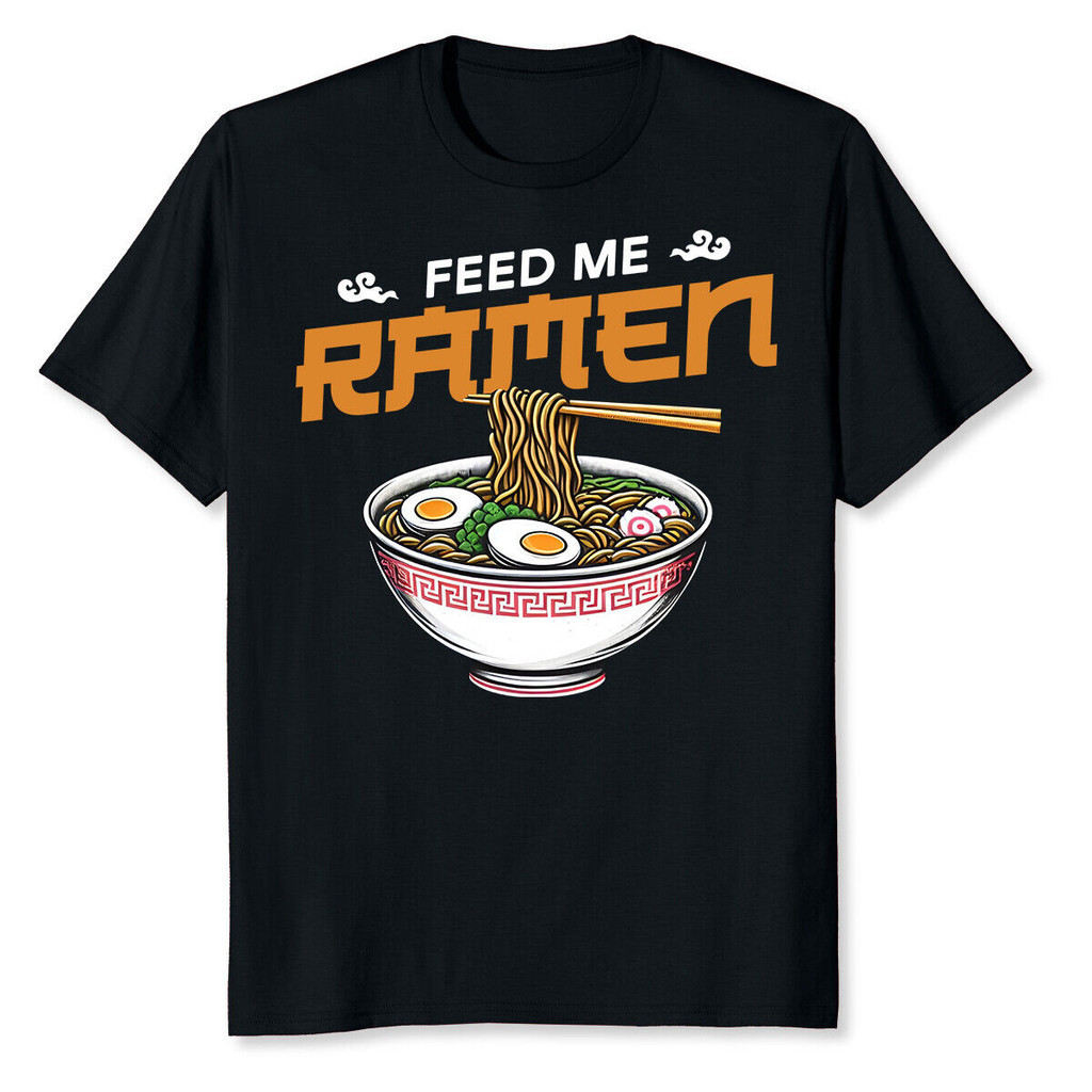 Feed Me Ramen เสื้อยืดอาหารญี่ปุ่นตลก