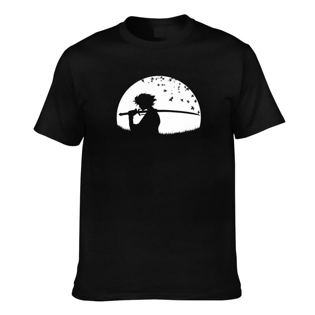 Mugen Samurai Champloo Samurai Battle Mugen Jin สวมใส่สบายเสื้อยืดบุรุษสร้างสรรค์