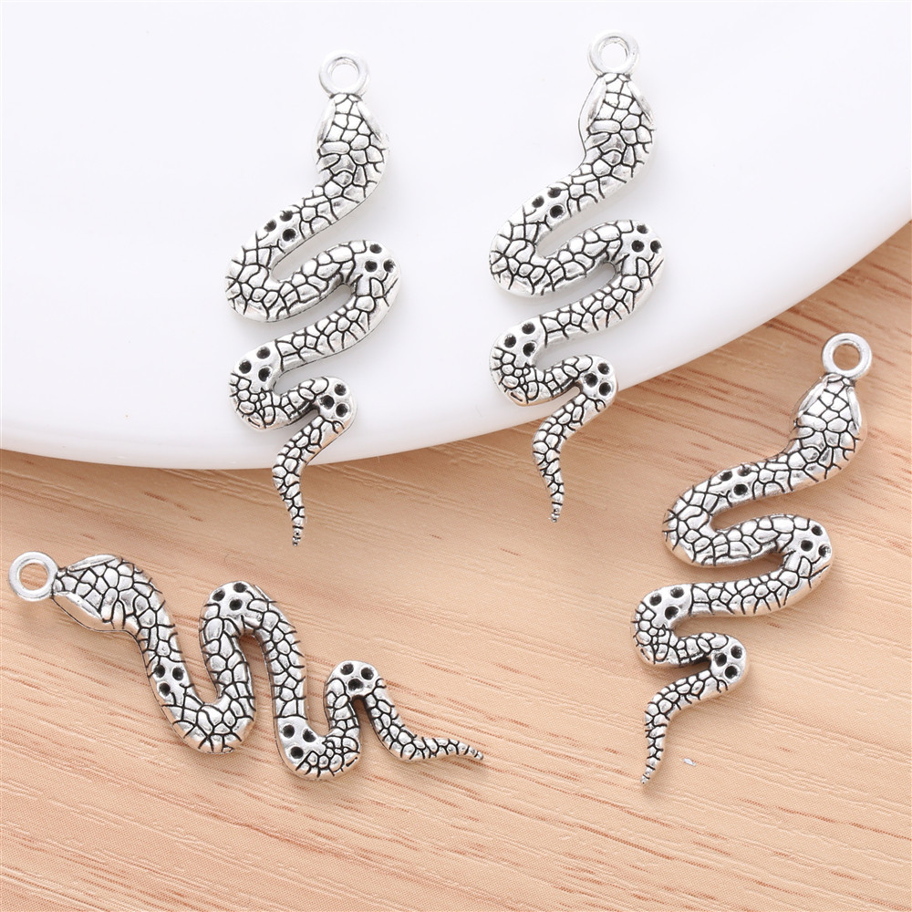 จี้งู สไตล์วินเทจ สําหรับทําเครื่องประดับ สร้อยคอ สร้อยข้อมือ ต่างหู DIY 5 ชิ้น ต่อชุด - รูปที่ 2