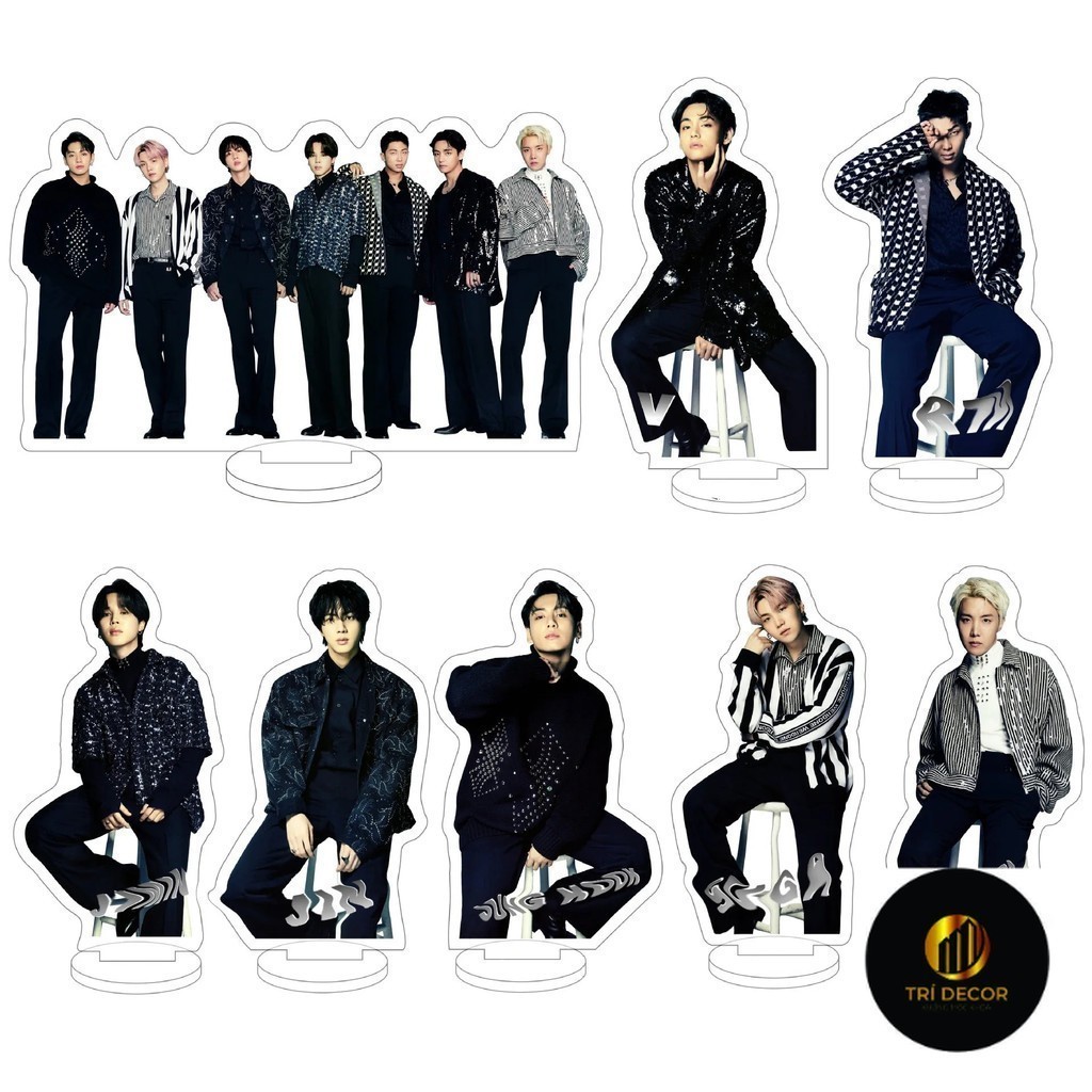 Standee รุ่น SEVENTS LAYOVER Kpop SOOBIN YEONJUN TAEHYUN BTS Jungkook Study มุมอุปกรณ์ตกแต่งโต๊ะทํางาน