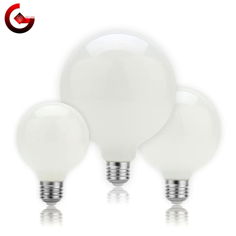 Edison LED Light Bulb E27 5W A60 ST64 G80 G95 G125 Milky Glass Bulb 110V 220V Globe Ball Bulb Cold/W