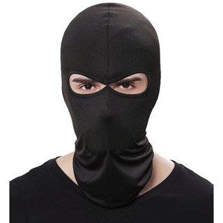 หน้ากากไหมพรม 2 รู ป้องกันรังสียูวี กันลม สําหรับเล่นกีฬากลา…