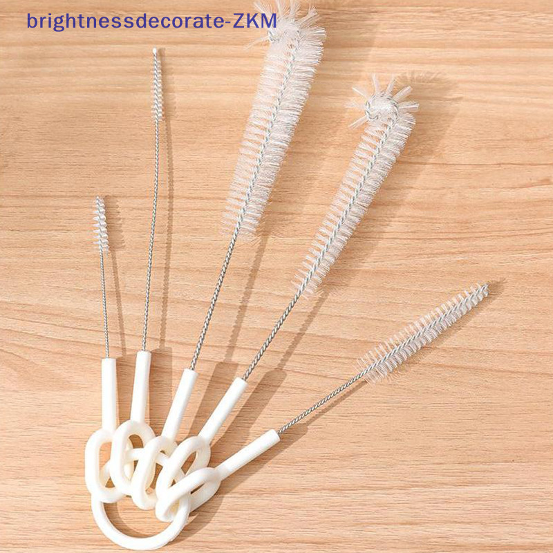 [Brightdecorate] 5 ชิ้น ชุดแปรงฟาง แปรงถ้วย สิ่งประดิษฐ์ถ้วย แปรงขนาดเล็ก แปรงทําความสะอาดช่องว่าง แปรงทําความสะอาดกาน้ําชา แปรงทําความสะอาดพวยกาน้ําชา แปรงขวด [TH]
