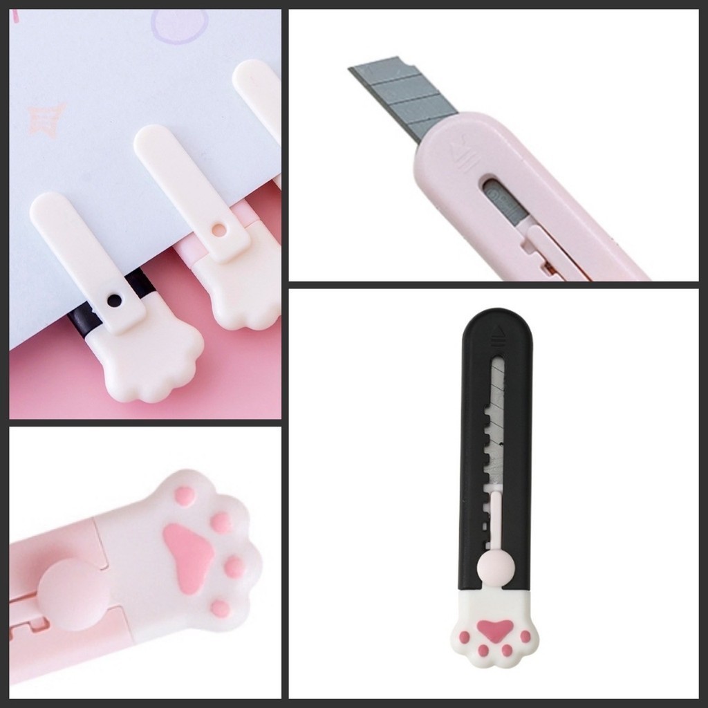 🌷 คัดเตอร์ มือแมว มีดคัดเตอร์ จิ๋ว มินิ ใบมีด คม ตัดกระดาษ พกพา อเนกประสงค์ วัดุพรีเมี่ยม 🌷 - รูปที่ 3