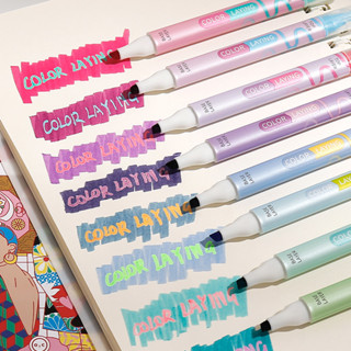 ปากกามาร์กเกอร์ไฮไลท์ แบบสองหัว จุของได้เยอะ สีแคนดี้ แบบสร้…