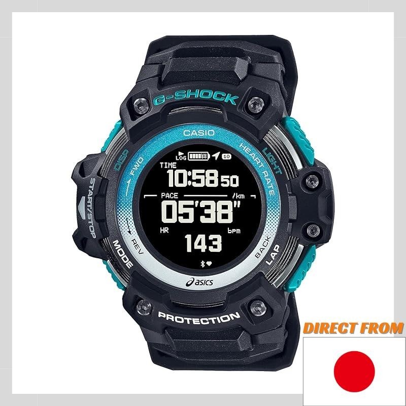 Casio Wristwatch G-SHOCK Sports [Genuine Japan] G-SHOCK X asics GSR-H1000AST-1JR Men's Black with GPS &amp; Heart Rate Monitor