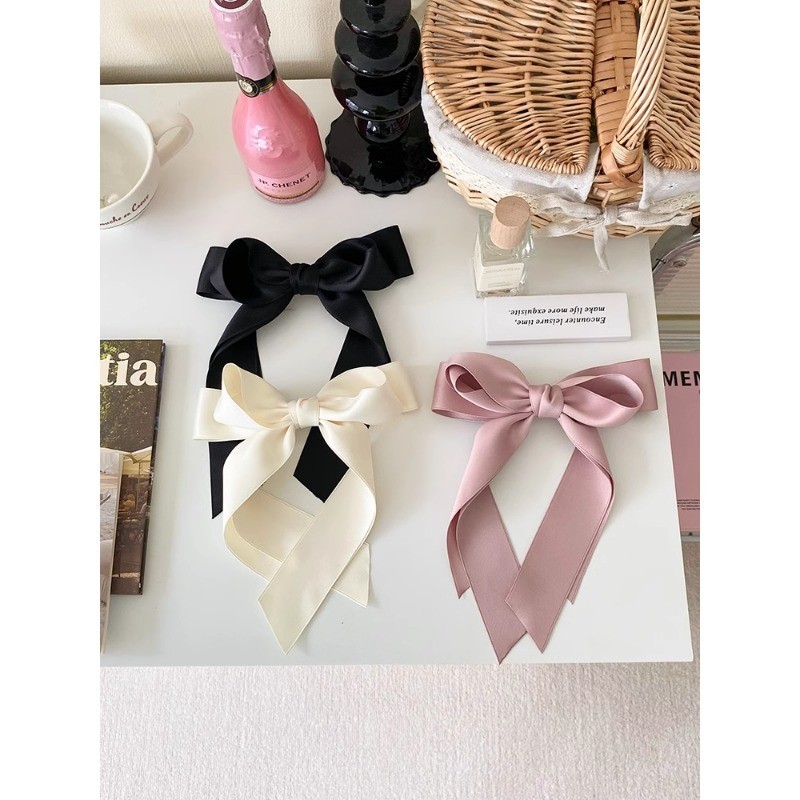 กิ๊บติดผม ประดับโบว์ สีขาว ระดับไฮเอนด์ เข้ากับทุกการแต่งกาย แฟชั่นฤดูใบไม้ผลิ สําหรับผู้หญิง - รูปที่ 6