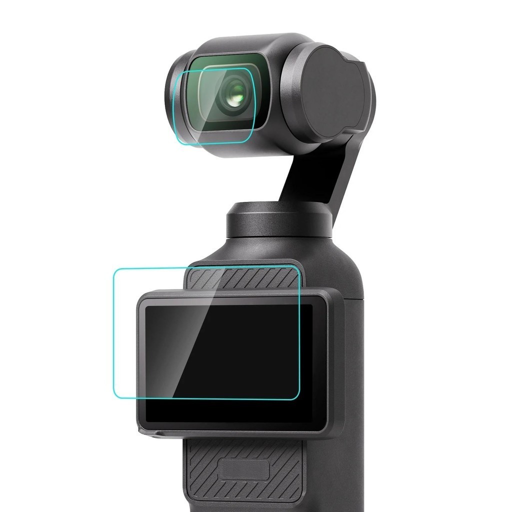 ฟิล์มกระจกนิรภัยกันรอยเลนส์กล้อง HD 2.5D พร้อมฟิล์มใส สําหรับ DJI OSMO Pocket 3 9H