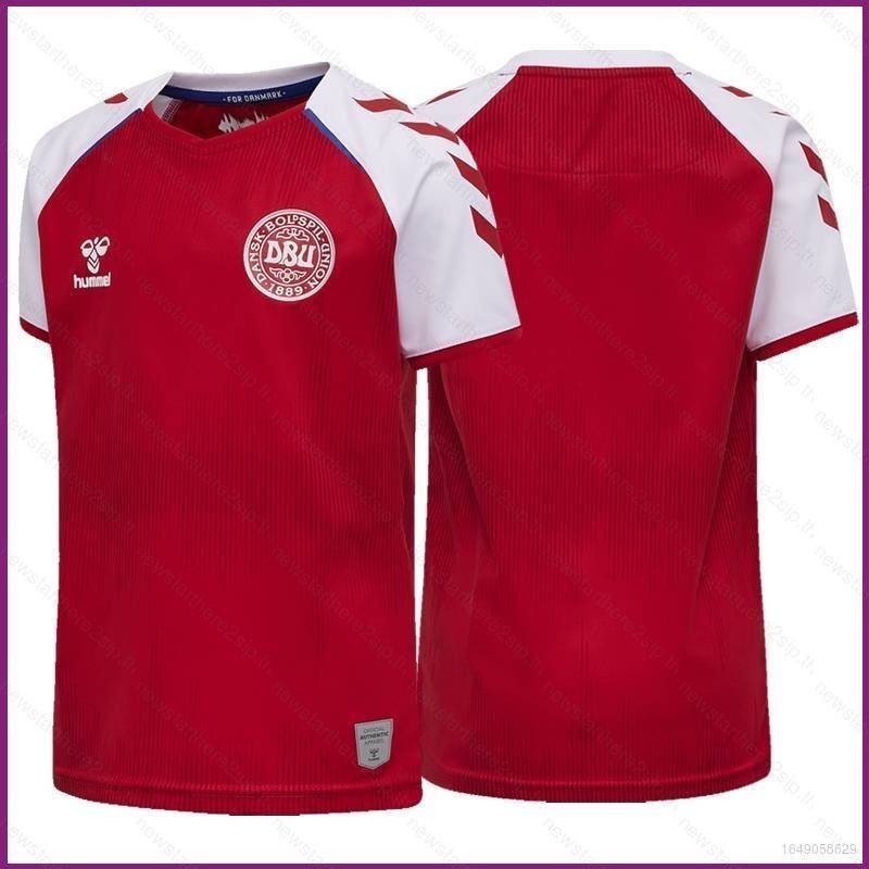 2021-2022 เดนมาร ์ กทีมชาติฟุตบอล Jersey Home and Away Tshirt Tops Soccer Jersey Unisex Plus Size