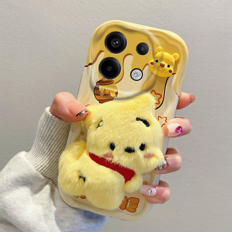 ซิลิโคนนุ ่ มปกการ ์ ตูนเคลือบตุ ๊ กตาตุ ๊ กตาสายคล ้ องมือเคสโทรศัพท ์ Anti-drop เหมาะสําหรับ Xiaomi Redmi หมายเหตุ 13 Pro 5G/Poco X6 5G