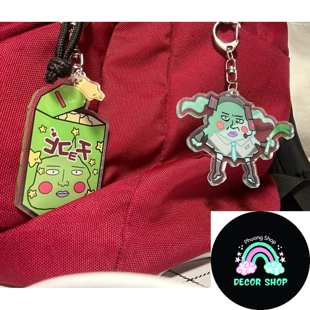 Mob Psycho อะนิเมะพวงกุญแจผู้หญิง Ekubo Miku อะคริลิค Key Chain ตลก Man พวงกุญแจกระเป๋าจี้ Easy