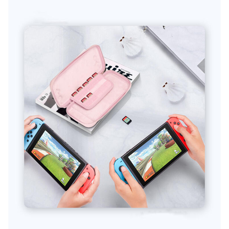 แบบพกพา Hard Shell กระเป ๋ าเดินทางเกมสําหรับ nintendo สวิทช ์ lite ป ้ องกัน Gradient กระเป ๋ าเกมคอนโซลกระเป ๋ าเก ็ บ 10 การ ์ ดเกม