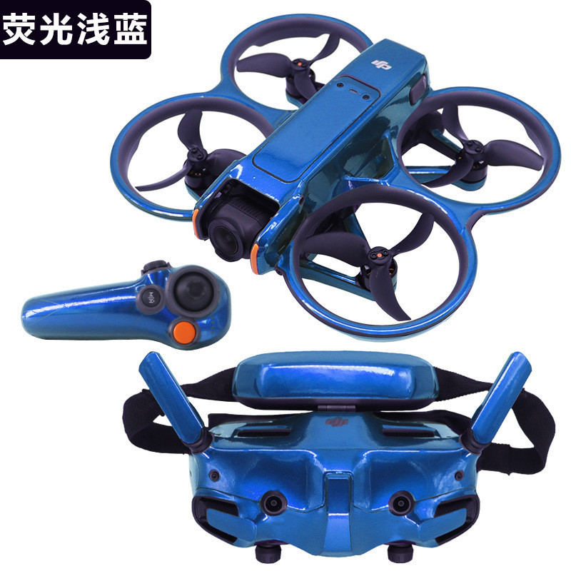 เหมาะสําหรับ DJI Avata 2 ผ ่ านเครื ่ องสติกเกอร ์ สีทึบฟิล ์ มเรืองแสงแว ่ นตา 3 แว ่ นตาอุปกรณ ์ เสริมฟิล ์ ม