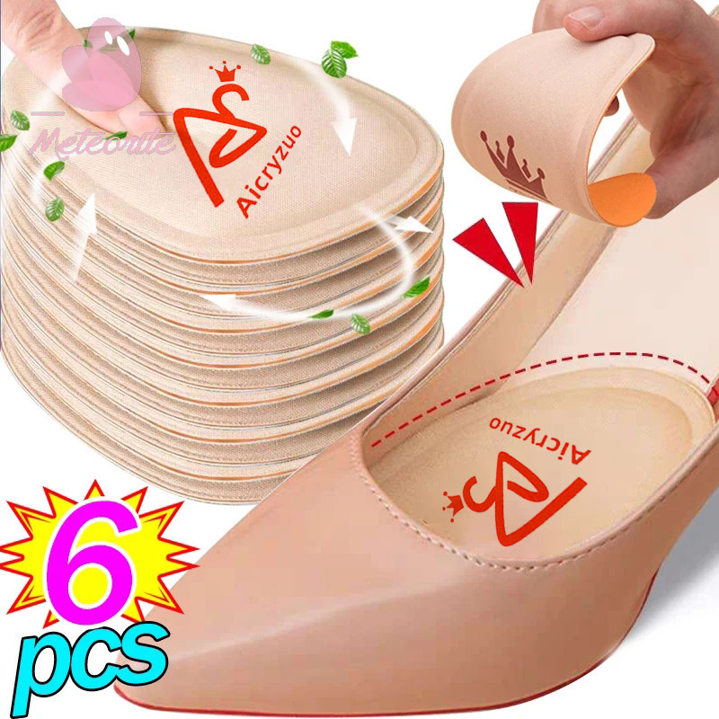 Forefoot ใส่ครึ่งขนาด Insoles ลื่นรองเท้า Breathable ดูดซับเหงื่อแผ่นเท้าผู้หญิงรองเท้าส้นสูงอุปกรณ์เสริม