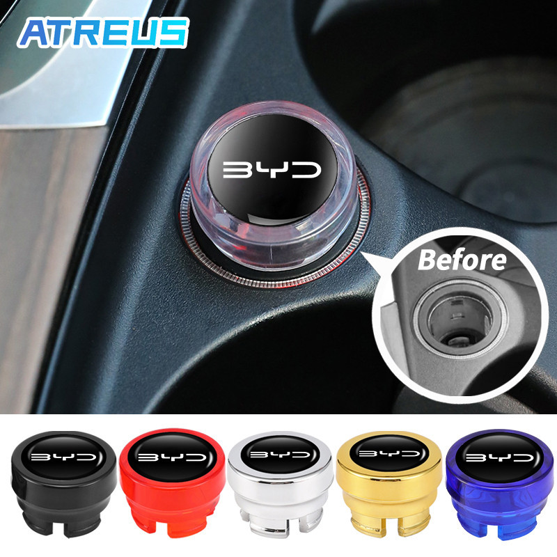 BYD ฝาครอบปลั๊กที่จุดบุหรี่ในรถยนต์ กันฝุ่น ตัวปิดที่จุดบุหรี่ซิ่ง สำหรับ BYD Atto 3 Yuan plus Dolphin Seal U Han EV