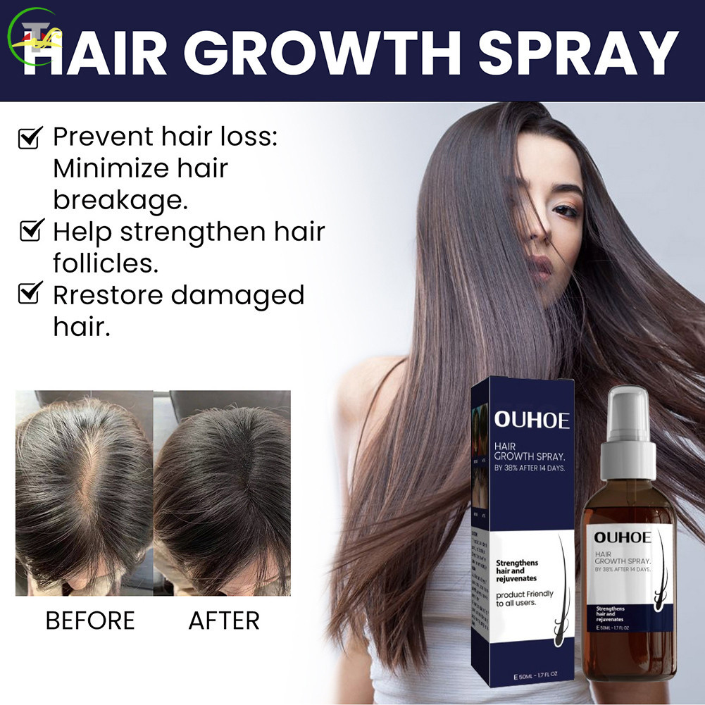 50ml Unisex Hair Growth Spray Hydration Strengthening Hair Oil สําหรับผมทุกประเภท